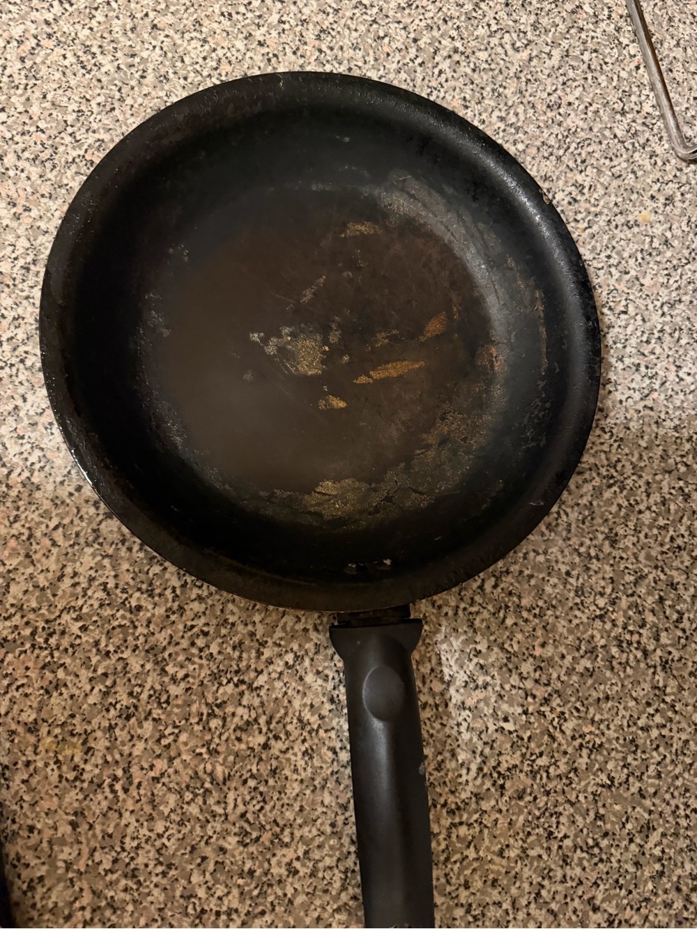 Non-Branded Black Frying Pan with Handle - Durable Everyday Skillet